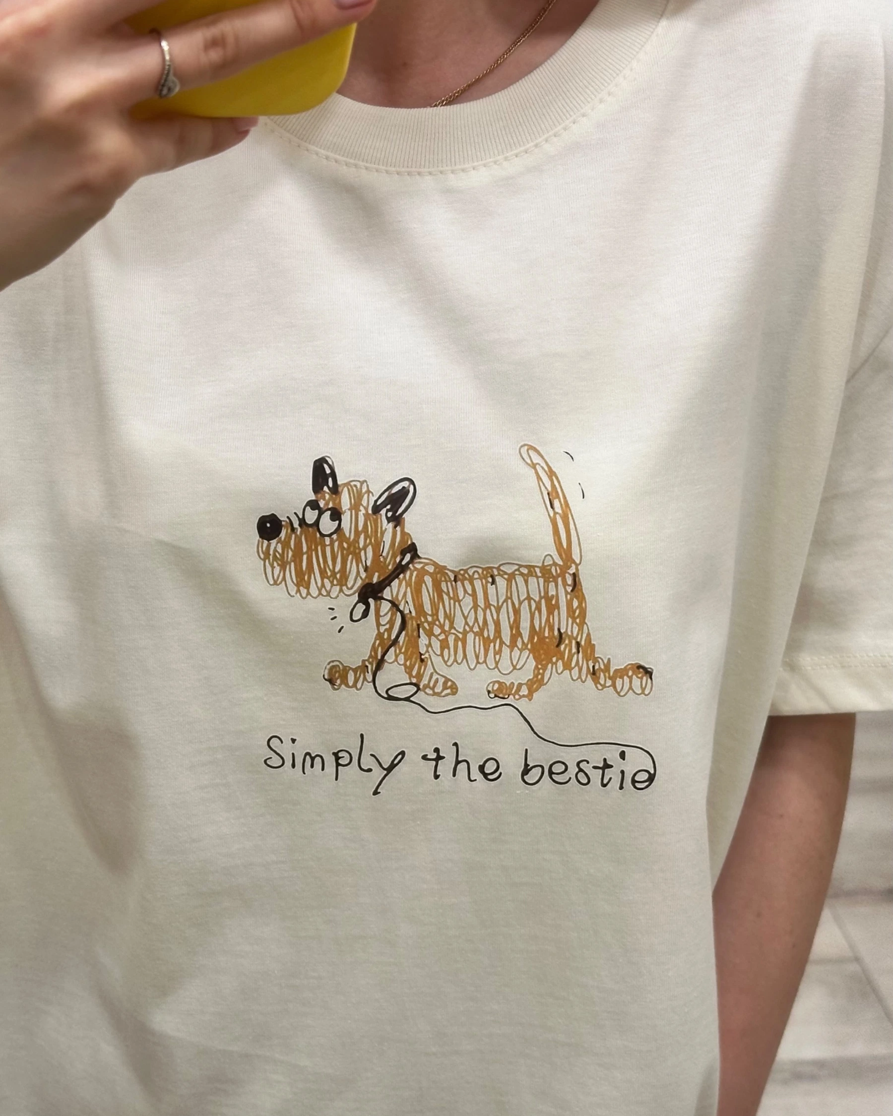 Футболка, ванільний, Simply the bestie - зображення 5